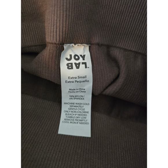 JoyLab Women's Heathered Tan Ribbed Athletic Leggings XS - Picture 3 of 3